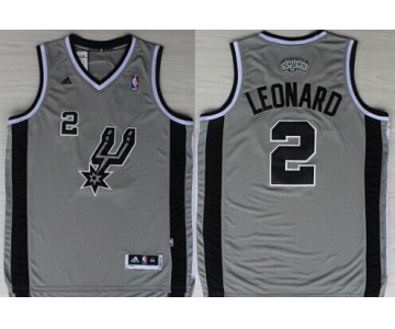 San Antonio Spurs #2 Kawhi Leonard Revolution 30 Swingman Gray Jersey