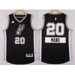 San Antonio Spurs #20 Manu Ginobili Revolution 30 Swingman 2014 Christmas Day Black Jersey