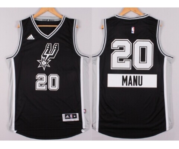 San Antonio Spurs #20 Manu Ginobili Revolution 30 Swingman 2014 Christmas Day Black Jersey