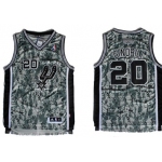 San Antonio Spurs #20 Manu Ginobili Revolution 30 Swingman Camo Jersey