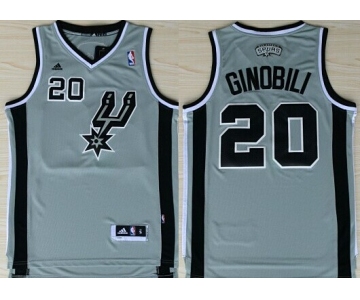 San Antonio Spurs #20 Manu Ginobili Revolution 30 Swingman Gray Jersey
