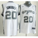 San Antonio Spurs #20 Manu Ginobili Revolution 30 Swingman White Jersey