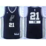 San Antonio Spurs #21 Tim Duncan Revolution 30 Swingman 2014 Christmas Day Black Jersey