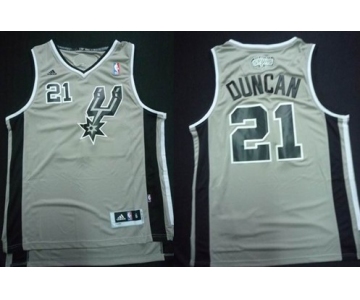 San Antonio Spurs #21 Tim Duncan Revolution 30 Swingman Gray Jersey