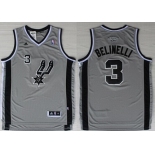 San Antonio Spurs #3 Marco Belinelli Revolution 30 Swingman Gray Jersey