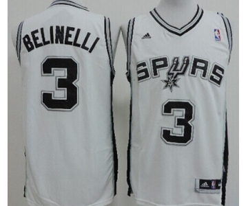 San Antonio Spurs #3 Marco Belinelli Revolution 30 Swingman White Jersey