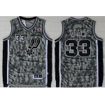 San Antonio Spurs #33 Boris Diaw Revolution 30 Swingman Camo Jersey