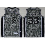 San Antonio Spurs #33 Boris Diaw Revolution 30 Swingman Camo Jersey