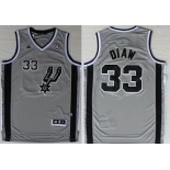 San Antonio Spurs #33 Boris Diaw Revolution 30 Swingman Gray Jersey