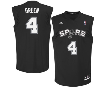 San Antonio Spurs 4 Danny Green Black Fashion Replica Jersey