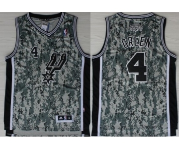 San Antonio Spurs #4 Danny Green Revolution 30 Swingman Camo Jersey