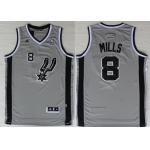 San Antonio Spurs #8 Patrick Mills Revolution 30 Swingman Gray Jersey