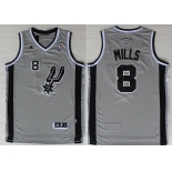 San Antonio Spurs #8 Patrick Mills Revolution 30 Swingman Gray Jersey