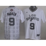 San Antonio Spurs #9 Tony Parker Revolution 30 Swingman 2014 Noche Latina White Jersey