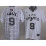 San Antonio Spurs #9 Tony Parker Revolution 30 Swingman 2014 Noche Latina White Jersey