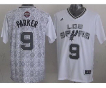 San Antonio Spurs #9 Tony Parker Revolution 30 Swingman 2014 Noche Latina White Jersey