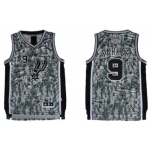 San Antonio Spurs #9 Tony Parker Revolution 30 Swingman Camo Jersey