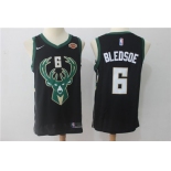 Men's Milwaukee Bucks #6 Eric Bledsoe Black 2017-2018 Nike Swingman Stitched NBA Jersey