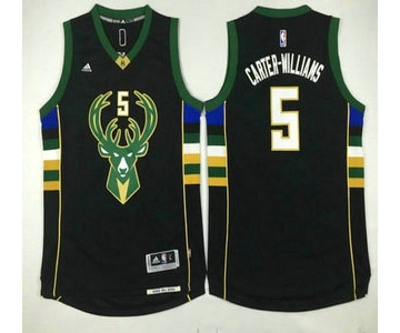 Milwaukee Bucks #5 Michael Carter-Williams Revolution 30 Swingman 2015-16 Black Jersey