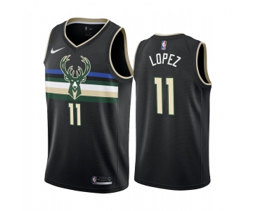 Nike Bucks #11 Brook Lopez Black 2019-20 Statement Edition NBA Jersey