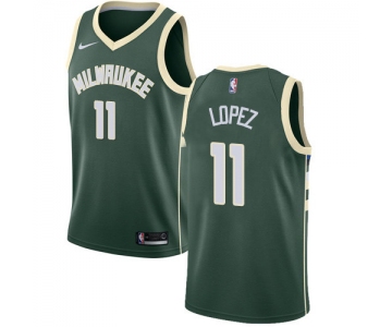 Nike Bucks #11 Brook Lopez Green NBA Swingman Icon Edition Jersey