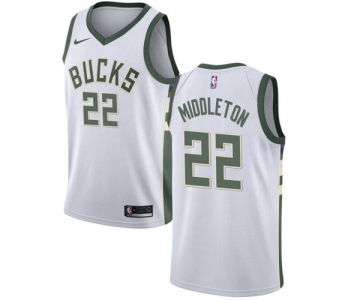 Nike Bucks #22 Khris Middleton White NBA Swingman Association Edition Jersey