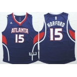 Atlanta Hawks #15 Al Horford Revolution 30 Swingman 2014 New Navy Blue Jersey