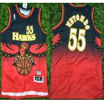 Atlanta Hawks #55 Dikembe Mutombo 1990 Red Hardwood Classics Soul Swingman Throwback Jersey