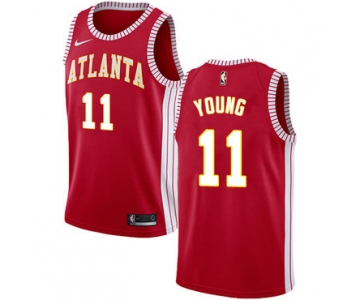 Hawks #11 Trae Young Red Basketball Swingman Statement Edition Jersey