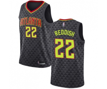 Hawks #22 Cam Reddish Black Basketball Swingman Icon Edition Jersey