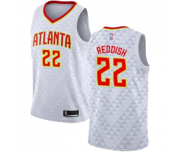 Hawks #22 Cam Reddish White Basketball Swingman Association Edition Jersey