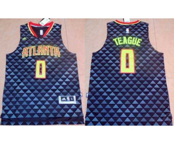 Men's Atlanta Hawks #0 Jeff Teague Revolution 30 Swingman 2015-16 New Black Jersey
