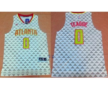 Men's Atlanta Hawks #0 Jeff Teague Revolution 30 Swingman 2015-16 New White Jersey