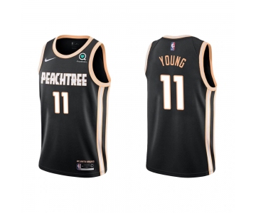 Men's Atlanta Hawks #11 Trae Young 2019-20 City Black Jersey