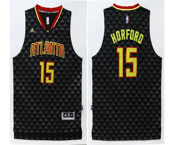 Men's Atlanta Hawks #15 Al Horford Revolution 30 Swingman 2015-16 New Black Jersey