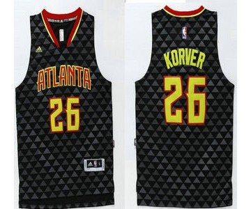 Men's Atlanta Hawks #26 Kyle Korver Revolution 30 Swingman 2015-16 New Black Jersey