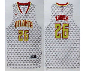 Men's Atlanta Hawks #26 Kyle Korver Revolution 30 Swingman 2015-16 New White Jersey