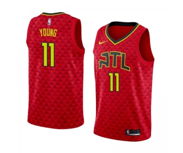 Men's Nba Atlanta Hawks #11 Trae Young Red Nike Statement Edition Jersey