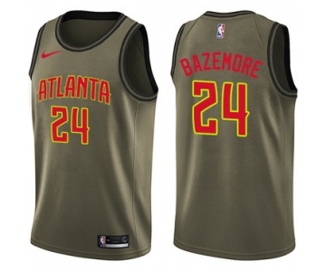 Nike Atlanta Hawks #24 Kent Bazemore Green Salute to Service NBA Swingman Jersey