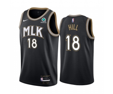 Nike Hawks #18 Solomon Hill Black NBA Swingman 2020-21 City Edition Jersey