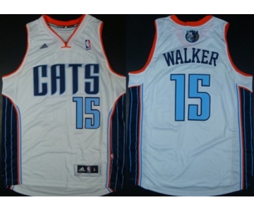 Charlotte Bobcats #15 Kemba Walker Revolution 30 Swingman White Jersey