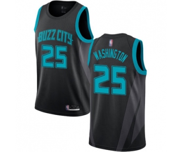 Hornets #25 PJ Washington Black Basketball Jordan Swingman City Edition 2018-19 Jersey