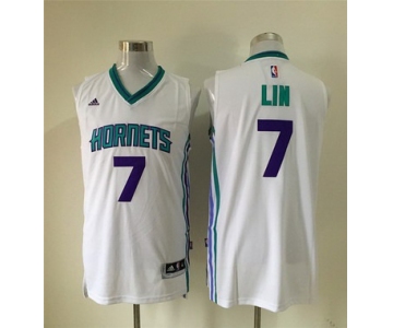 Men's Charlotte Hornets #7 Jeremy Lin Revolution 30 Swingman 2015 New White Jersey