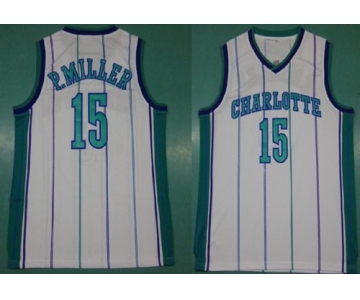 Mitchell And Ness Hornets #15 Percy Miller White Throwback Stitched NBA Jersey