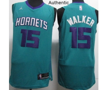 Nike Charlotte Hornets #15 Kemba Walker Teal NBA Jordan Authentic Icon Edition Jersey