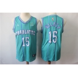 Nike Hornets 15 Kemba Walker Aqua NBA Jordan Throwback Swingman Jersey