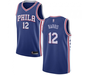 76ers #12 Tobias Harris Blue Basketball Swingman Icon Edition Jersey