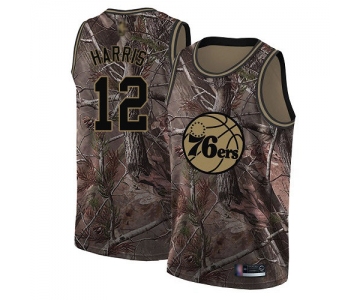 76ers #12 Tobias Harris Camo Basketball Swingman Realtree Collection Jersey