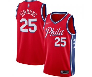 76ers #25 Ben Simmons Red Basketball Swingman Statement Edition 2019-2020 Jersey