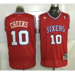 Men's Philadelphia 76ers #10 Maurice Cheeks Red Hardwood Classics Soul Swingman Throwback Jersey